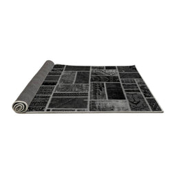 Sideview of Abstract Gray Modern Rug, abs2034gry