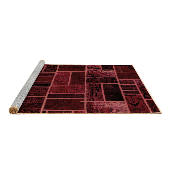 Sideview of Machine Washable Abstract Brown Modern Rug, wshabs2034brn