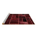 Sideview of Machine Washable Abstract Brown Modern Rug, wshabs2034brn