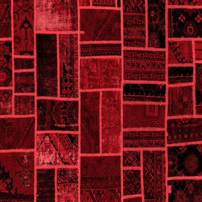 Abstract Red Modern Rug, abs2034red