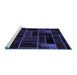 Sideview of Machine Washable Abstract Blue Modern Rug, wshabs2034blu