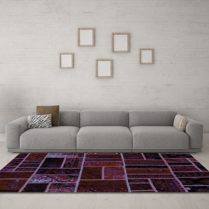 Machine Washable Abstract Light Blue Modern Rug in a Living Room, wshabs2034lblu