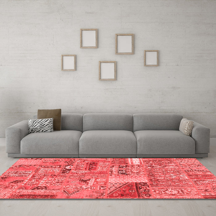 Transitional Red Washable Rugs