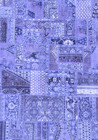 Patchwork Blue Transitional Rug, abs2035blu