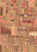 Patchwork Brown Transitional Rug, abs2035brn