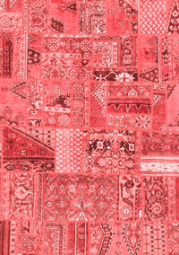 Patchwork Red Transitional Rug, abs2035red