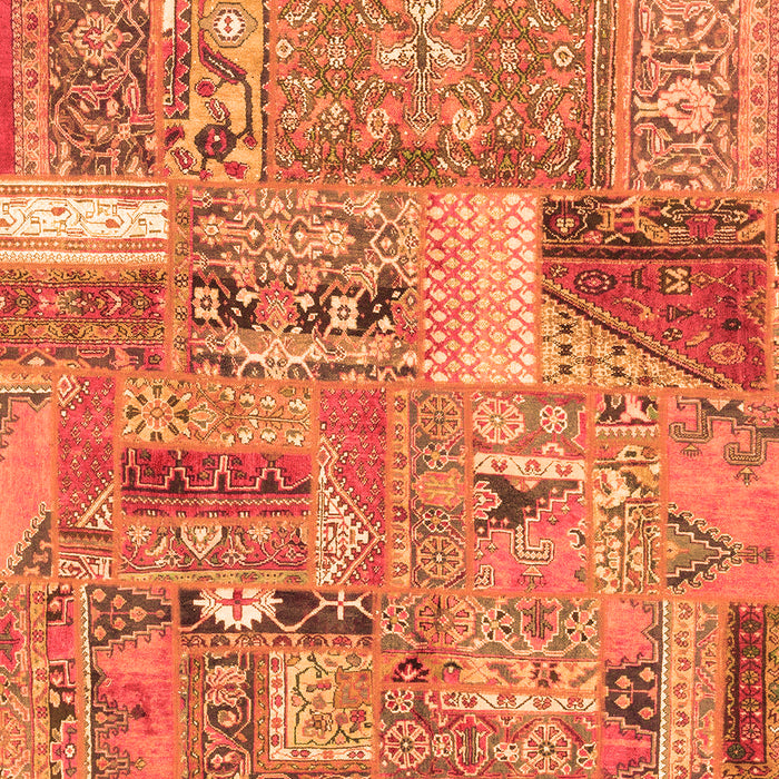 Machine Washable Patchwork Orange Transitional Area Rugs, wshabs2035org