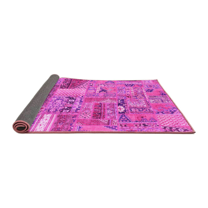 Sideview of Patchwork Pink Transitional Rug, abs2035pnk