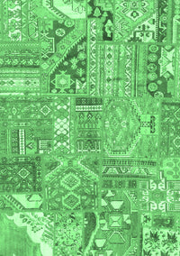 Patchwork Emerald Green Transitional Rug, abs2036emgrn