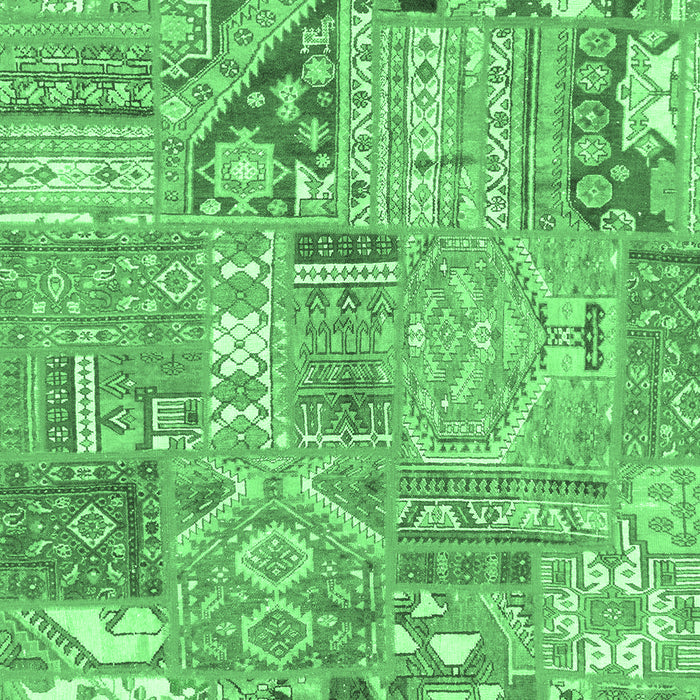 Patchwork Emerald Green Transitional Rug, abs2036emgrn