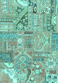 Patchwork Turquoise Transitional Rug, abs2036turq