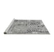 Sideview of Machine Washable Patchwork Gray Transitional Rug, wshabs2036gry