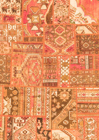 Patchwork Orange Transitional Rug, abs2036org