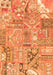 Patchwork Orange Transitional Rug, abs2036org