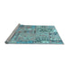 Sideview of Machine Washable Patchwork Light Blue Transitional Rug, wshabs2036lblu