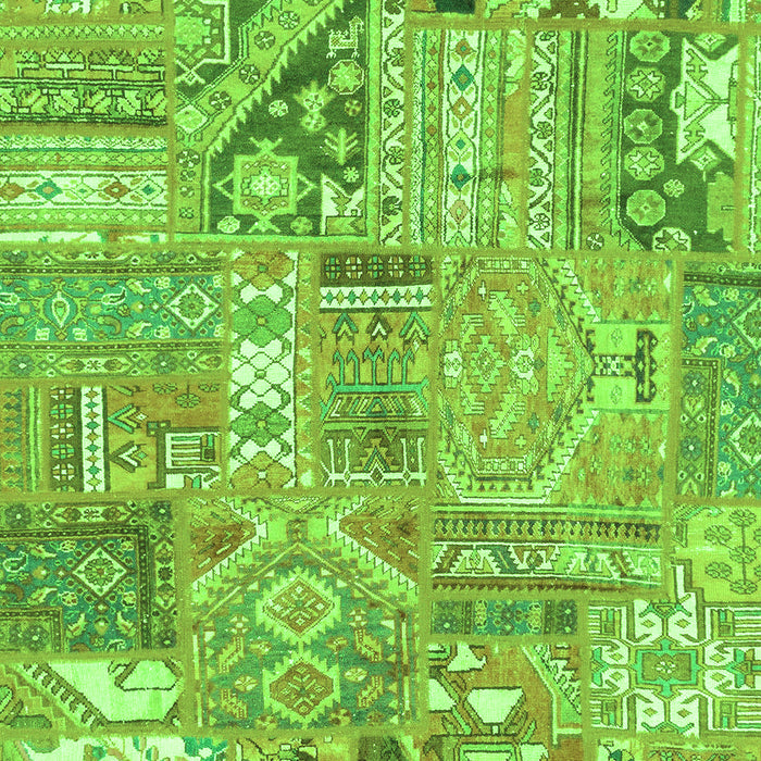 Patchwork Green Transitional Rug, abs2036grn