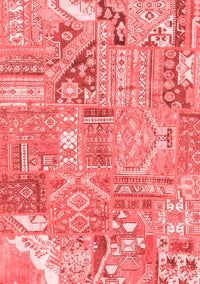 Patchwork Red Transitional Rug, abs2036red