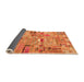 Sideview of Patchwork Orange Transitional Rug, abs2037org