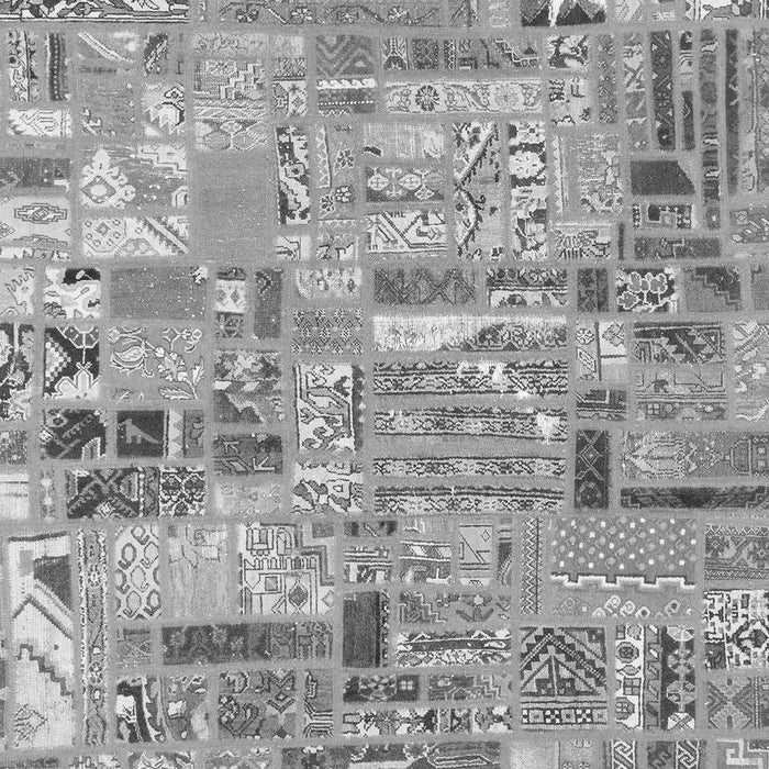 Patchwork Gray Transitional Rug, abs2037gry