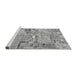 Sideview of Machine Washable Patchwork Gray Transitional Rug, wshabs2037gry