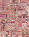 Abstract Dark Salmon Pink Patchwork Rug, abs2037