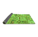 Sideview of Patchwork Green Transitional Rug, abs2037grn