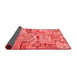 Patchwork Red Transitional Area Rugs