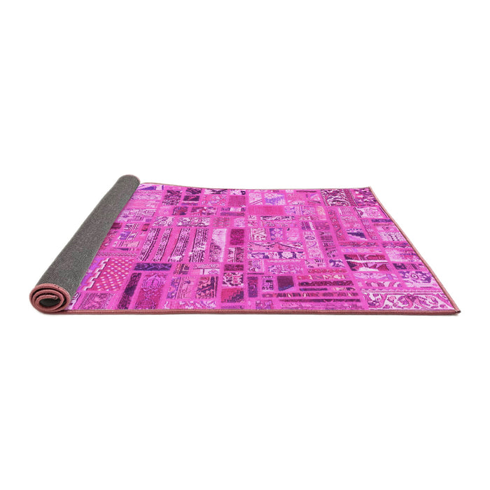 Sideview of Patchwork Pink Transitional Rug, abs2037pnk