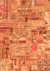 Patchwork Orange Transitional Rug, abs2037org