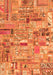 Patchwork Orange Transitional Rug, abs2037org