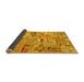 Sideview of Patchwork Yellow Transitional Rug, abs2037yw