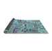 Sideview of Patchwork Light Blue Transitional Rug, abs2037lblu