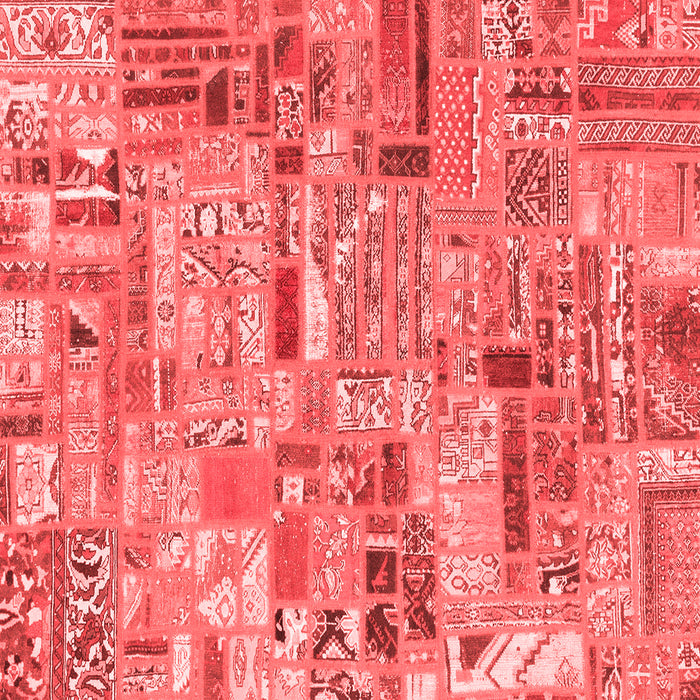 Patchwork Red Transitional Rug, abs2037red