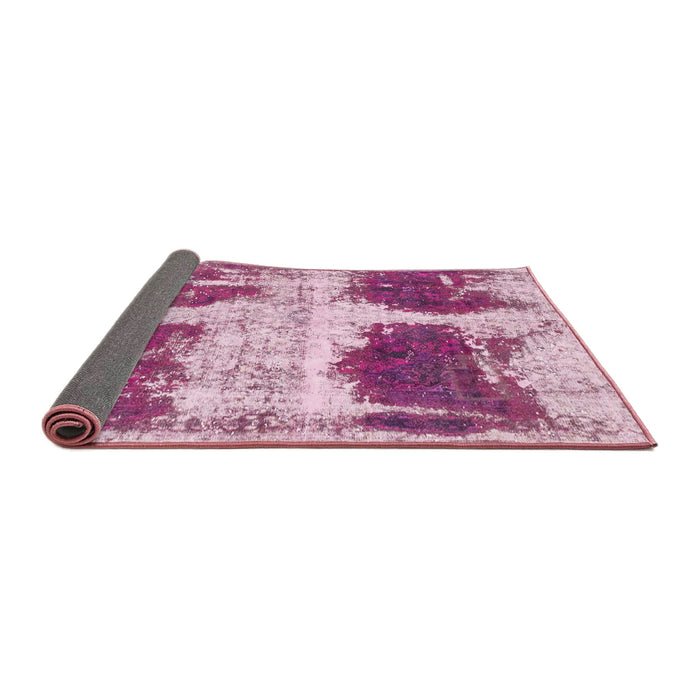 Sideview of Abstract Pink Modern Rug, abs2038