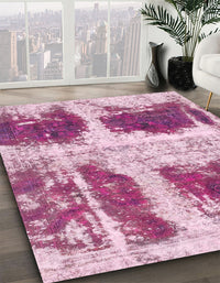 Abstract Pink Modern Rug, abs2038