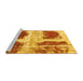 Sideview of Machine Washable Abstract Yellow Modern Rug, wshabs2038yw