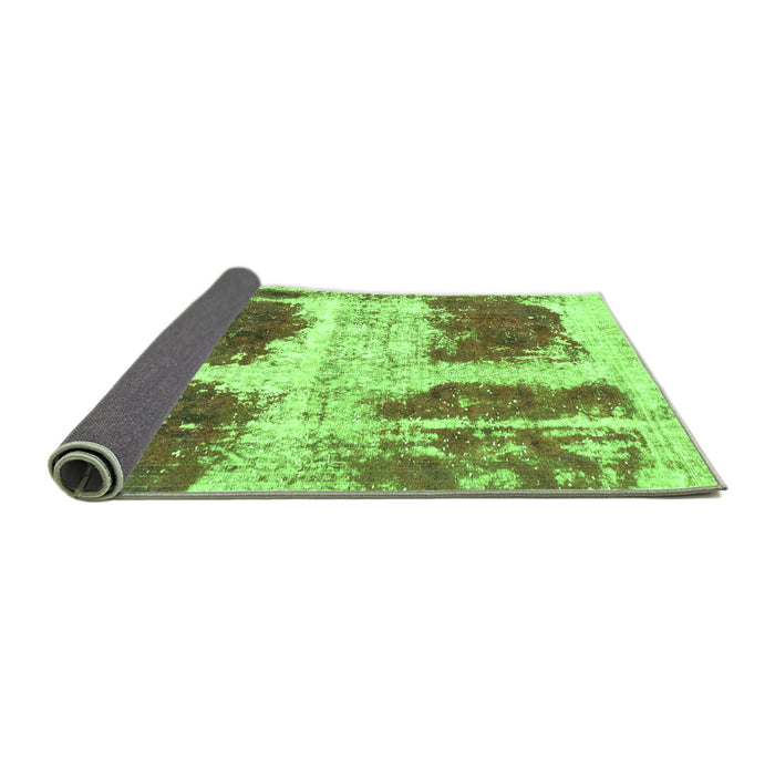 Sideview of Abstract Green Modern Rug, abs2038grn