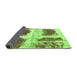 Sideview of Abstract Green Modern Rug, abs2038grn