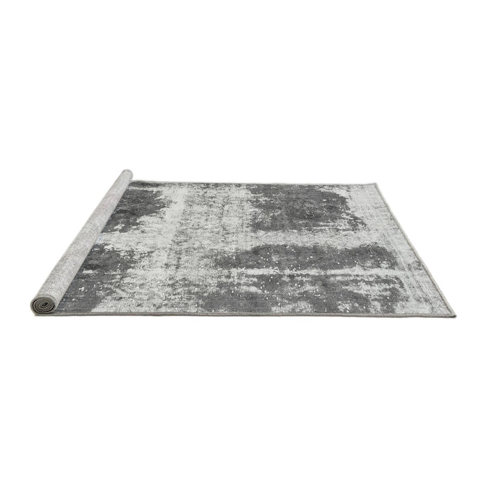Sideview of Machine Washable Abstract Gray Modern Rug, wshabs2038gry