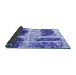 Sideview of Abstract Blue Modern Rug, abs2038blu