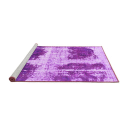 Sideview of Machine Washable Abstract Purple Modern Area Rugs, wshabs2038pur