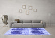 Machine Washable Abstract Blue Modern Rug in a Living Room, wshabs2038blu