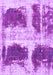 Machine Washable Abstract Purple Modern Area Rugs, wshabs2038pur