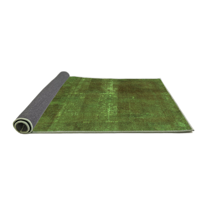 Sideview of Abstract Green Modern Rug, abs2039grn