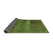 Sideview of Abstract Green Modern Rug, abs2039grn