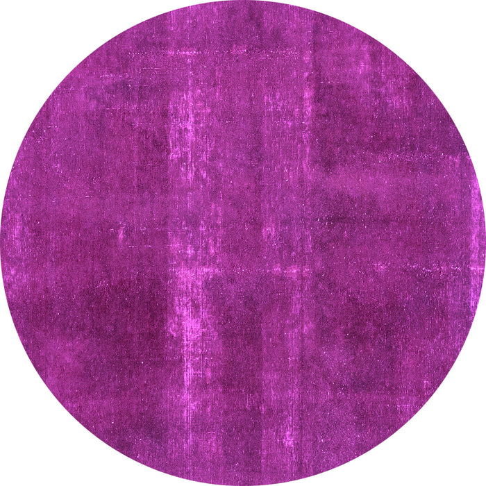 Round Machine Washable Abstract Pink Modern Rug, wshabs2039pnk