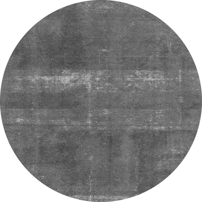 Round Machine Washable Abstract Gray Modern Rug, wshabs2039gry