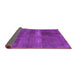 Sideview of Abstract Purple Modern Rug, abs2039pur