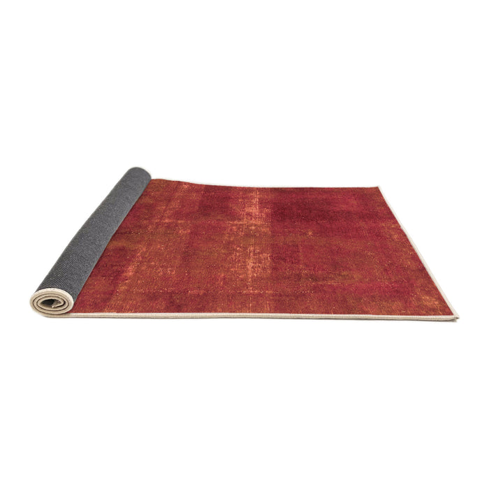 Sideview of Abstract Orange Modern Rug, abs2039org