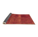 Sideview of Abstract Orange Modern Rug, abs2039org